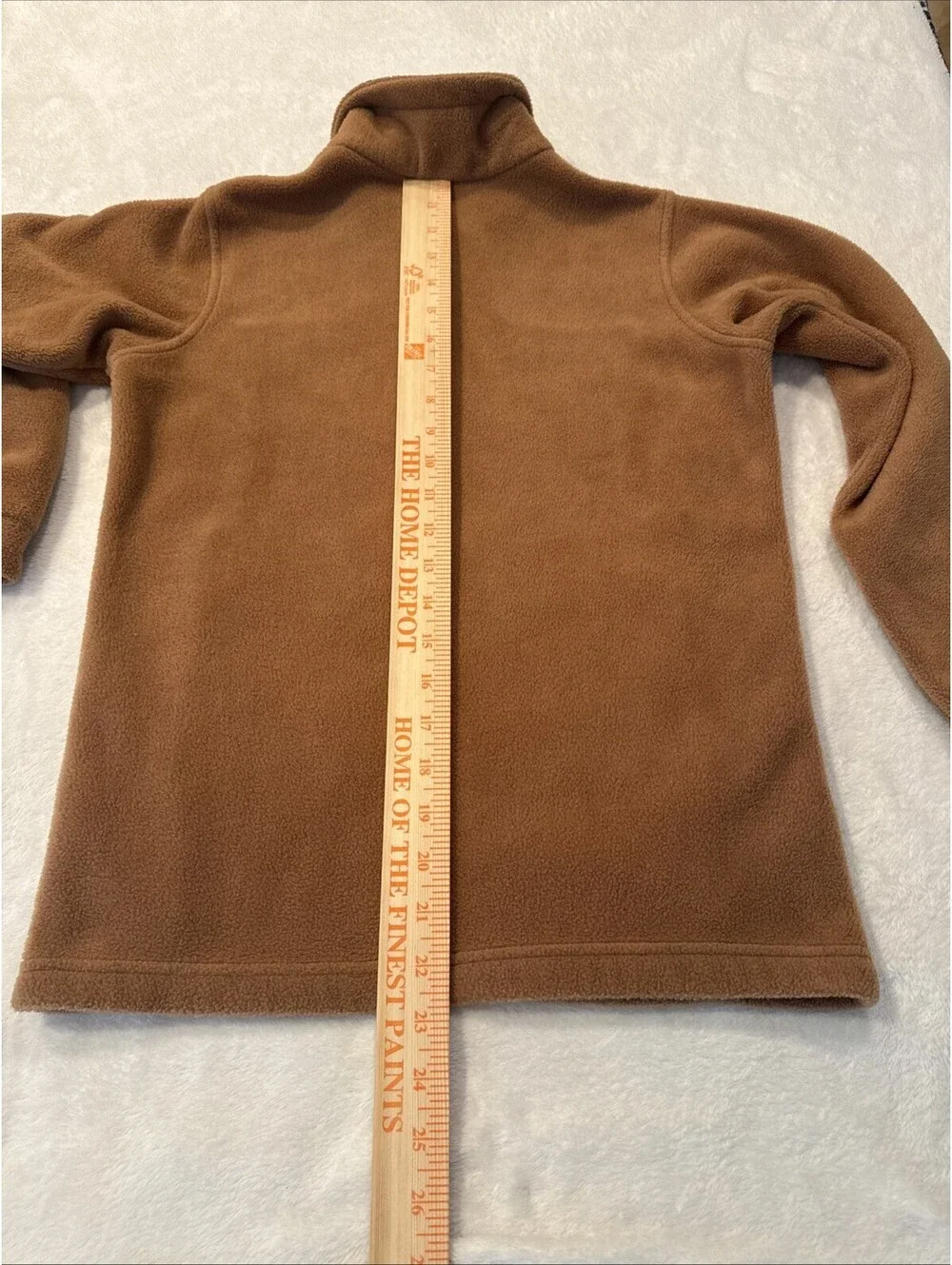 Columbia Fleece Jacket Youth Med 10/12 Brown With Green Zipper